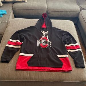 Colosseum Ohio State Red and Black Hoodie